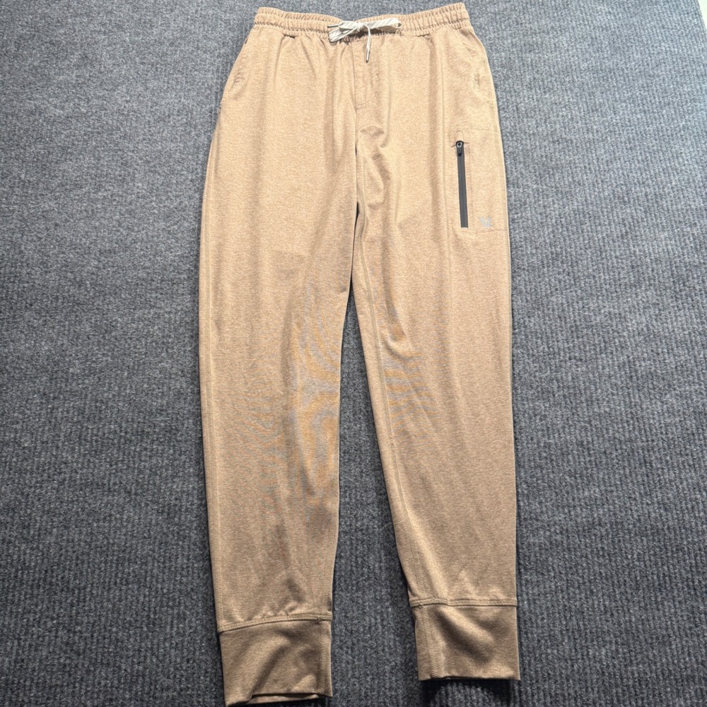 Vuori Ponto Performance Joggers Mens S Tan DreamKnit Stretch Pants Athleisure